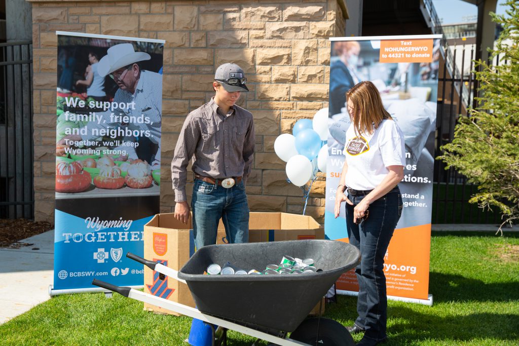 Tackle Hunger Food Drive Makes a Difference in Wyoming Blue Cross