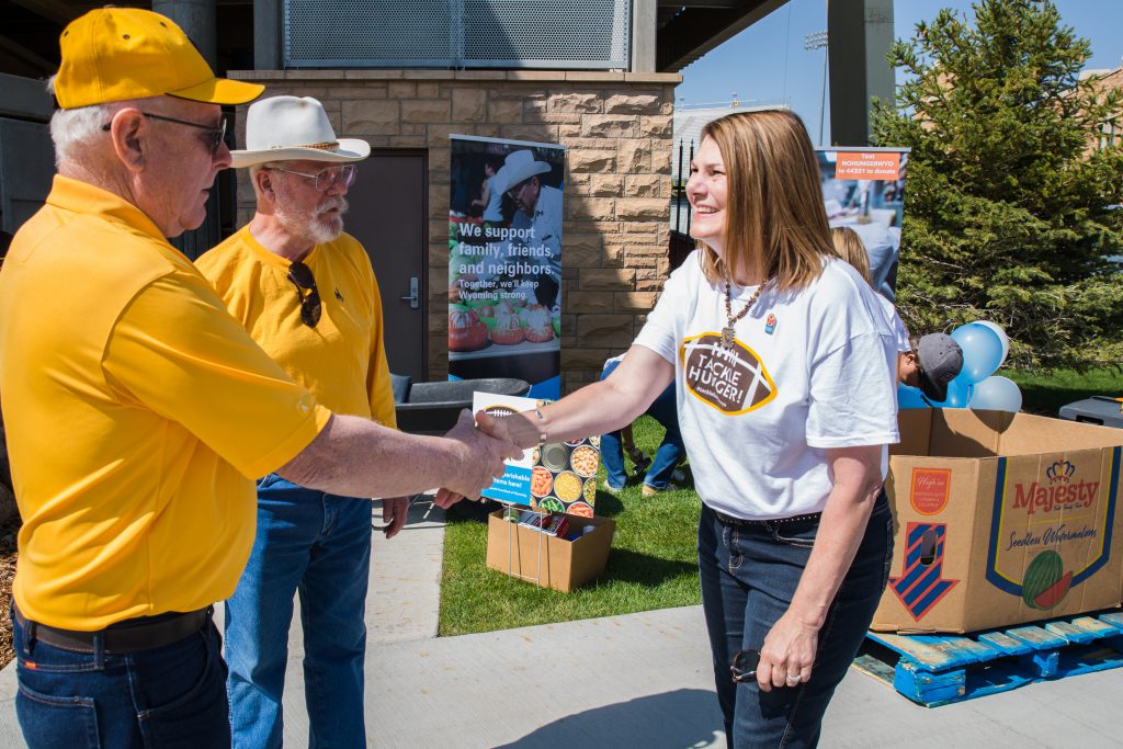 Tackle Hunger Food Drive Makes a Difference in Wyoming Blue Cross