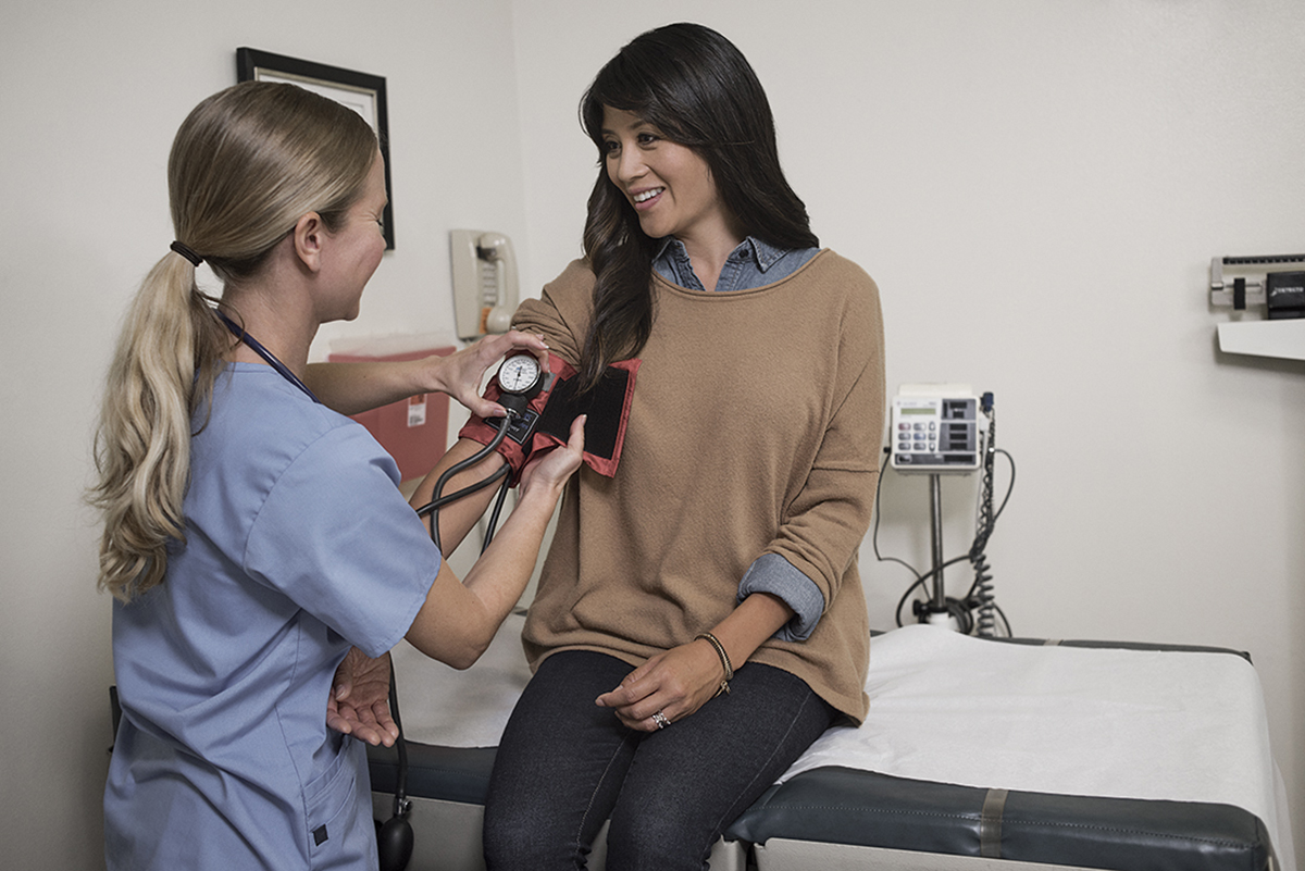 Nurse Taking Blood Pressure