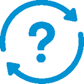 change icon with arrows in circle and question mark