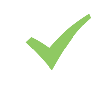 White box with green checkmark