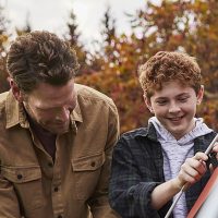 Man and Son Camping