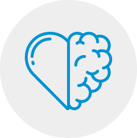 Heart and brain icon