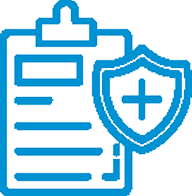 clipboard and insurance icon
